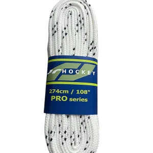 JR HOCKEY PRO SERIES Cotton Skate Laces 12mm – Durable Hockey Laces