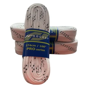 JR HOCKEY PRO SERIES Cotton Skate Laces 12mm – Durable Hockey Laces